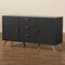 Baxton Studio Kelson Modern and Contemporary Dark Grey and Gold Finished Wood 2-Door Sideboard Buffet 189-11577-ZORO - alternate 10